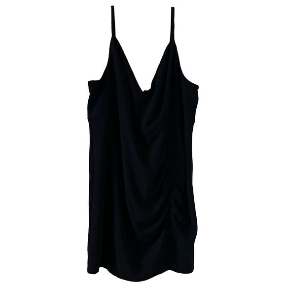 Emerald Sundae Black Plunge Mini Dress - Picture 1 of 7